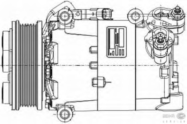 Compresor, climatizare 8FK 351 334-391 BEHR HELLA SERVICE - Compresor/piese Compresor, climatizare 8FK 351 334-391 BEHR HELLA SERVICE - Compresor/piese