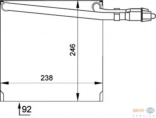 evaporator,aer conditionat 8FV 351 210-041 BEHR HELLA SERVICE - Vaporizator