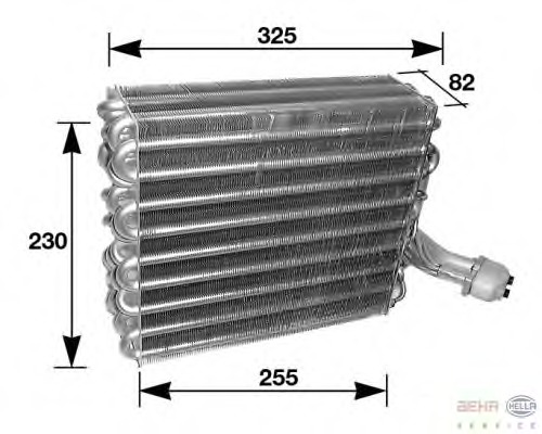 evaporator,aer conditionat 8FV 351 210-311 BEHR HELLA SERVICE - Vaporizator