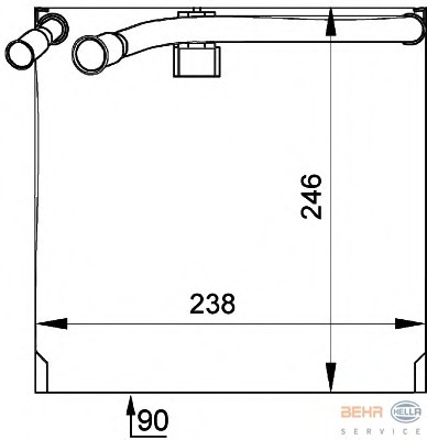 evaporator,aer conditionat 8FV 351 210-321 BEHR HELLA SERVICE - Vaporizator