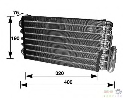 evaporator,aer conditionat 8FV 351 210-611 BEHR HELLA SERVICE - Vaporizator