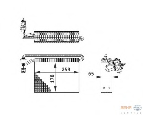 evaporator,aer conditionat 8FV 351 210-721 BEHR HELLA SERVICE - Vaporizator evaporator,aer conditionat 8FV 351 210-721 BEHR HELLA SERVICE - Vaporizator