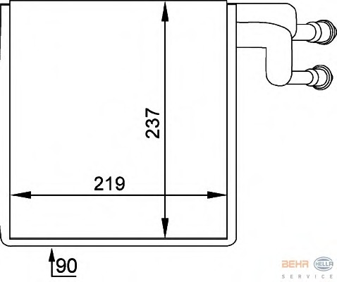 evaporator,aer conditionat 8FV 351 211-041 BEHR HELLA SERVICE - Vaporizator evaporator,aer conditionat 8FV 351 211-041 BEHR HELLA SERVICE - Vaporizator