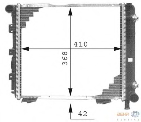 Radiator, racire motor 8MK 376 711-321 BEHR HELLA SERVICE - Radiator apa/piese