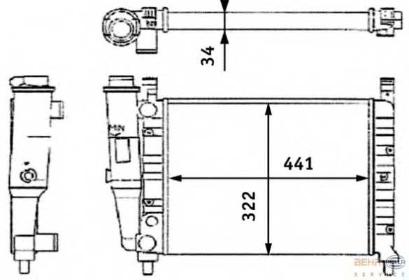Radiator, racire motor 8MK 376 714-051 BEHR HELLA SERVICE - Radiator apa/piese Radiator, racire motor 8MK 376 714-051 BEHR HELLA SERVICE - Radiator apa/piese