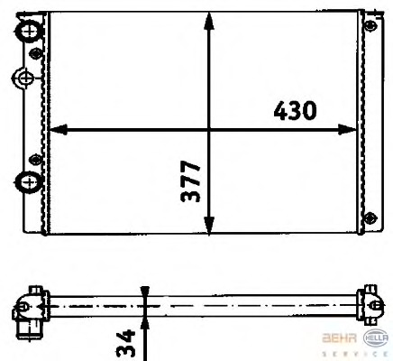 Radiator, racire motor 8MK 376 714-651 BEHR HELLA SERVICE - Radiator apa/piese Radiator, racire motor 8MK 376 714-651 BEHR HELLA SERVICE - Radiator apa/piese