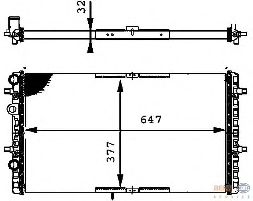 Radiator, racire motor 8MK 376 716-321 BEHR HELLA SERVICE - Radiator apa/piese Radiator, racire motor 8MK 376 716-321 BEHR HELLA SERVICE - Radiator apa/piese