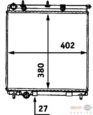 Radiator, racire motor 8MK 376 718-641 BEHR HELLA SERVICE - Radiator apa/piese Radiator, racire motor 8MK 376 718-641 BEHR HELLA SERVICE - Radiator apa/piese