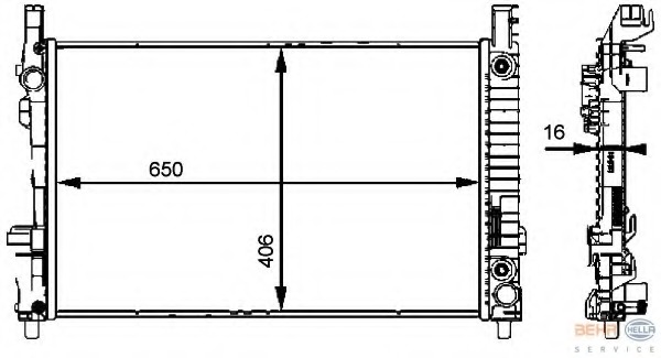 Radiator, racire motor 8MK 376 721-031 BEHR HELLA SERVICE - Radiator apa/piese Radiator, racire motor 8MK 376 721-031 BEHR HELLA SERVICE - Radiator apa/piese