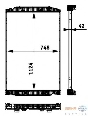 Radiator, racire motor 8MK 376 721-741 BEHR HELLA SERVICE - Radiator apa/piese Radiator, racire motor 8MK 376 721-741 BEHR HELLA SERVICE - Radiator apa/piese