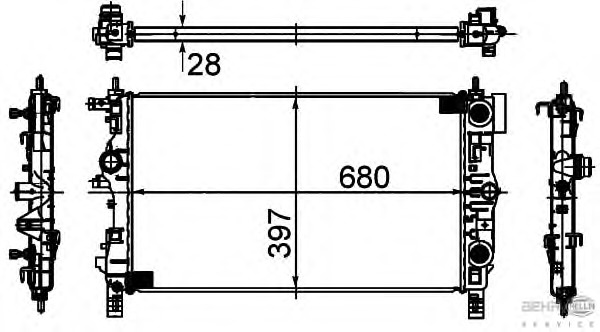 Radiator, racire motor 8MK 376 749-861 BEHR HELLA SERVICE - Radiator apa/piese Radiator, racire motor 8MK 376 749-861 BEHR HELLA SERVICE - Radiator apa/piese
