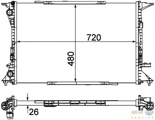 Radiator, racire motor 8MK 376 753-491 BEHR HELLA SERVICE - Radiator apa/piese Radiator, racire motor 8MK 376 753-491 BEHR HELLA SERVICE - Radiator apa/piese