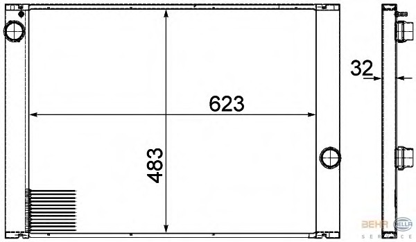 Radiator, racire motor 8MK 376 753-591 BEHR HELLA SERVICE - Radiator apa/piese Radiator, racire motor 8MK 376 753-591 BEHR HELLA SERVICE - Radiator apa/piese
