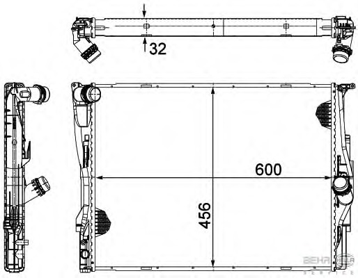Radiator, racire motor 8MK 376 754-071 BEHR HELLA SERVICE - Radiator apa/piese Radiator, racire motor 8MK 376 754-071 BEHR HELLA SERVICE - Radiator apa/piese