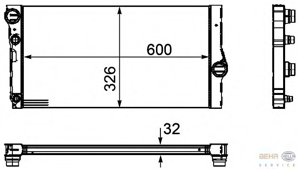 Radiator, racire motor 8MK 376 755-371 BEHR HELLA SERVICE - Radiator apa/piese Radiator, racire motor 8MK 376 755-371 BEHR HELLA SERVICE - Radiator apa/piese