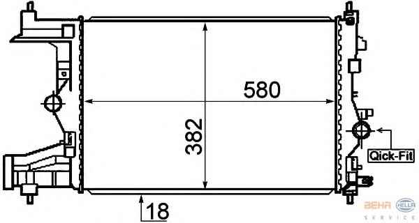 Radiator, racire motor 8MK 376 910-341 BEHR HELLA SERVICE - Radiator apa/piese Radiator, racire motor 8MK 376 910-341 BEHR HELLA SERVICE - Radiator apa/piese