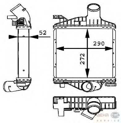 Intercooler, compresor 8ML 376 723-701 BEHR HELLA SERVICE - Turbocompressor Intercooler, compresor 8ML 376 723-701 BEHR HELLA SERVICE - Turbocompressor