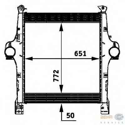 Intercooler, compresor 8ML 376 724-301 BEHR HELLA SERVICE - Admisie aer motor
