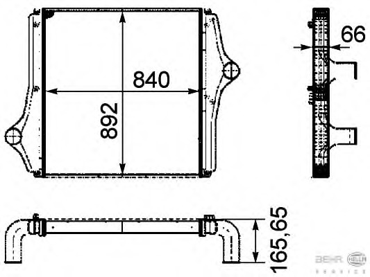 Intercooler, compresor 8ML 376 724-431 BEHR HELLA SERVICE - Turbocompressor Intercooler, compresor 8ML 376 724-431 BEHR HELLA SERVICE - Turbocompressor