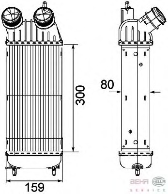 Intercooler, compresor 8ML 376 746-211 BEHR HELLA SERVICE - Admisie aer motor