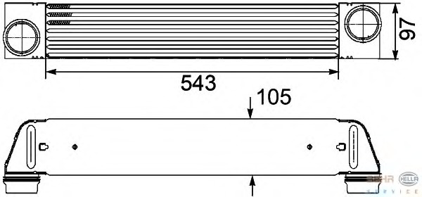 Intercooler, compresor 8ML 376 746-461 BEHR HELLA SERVICE - Turbocompressor Intercooler, compresor 8ML 376 746-461 BEHR HELLA SERVICE - Turbocompressor