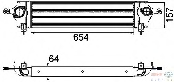 Intercooler, compresor 8ML 376 746-611 BEHR HELLA SERVICE - Turbocompressor