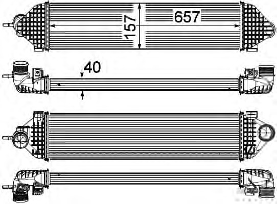 Intercooler, compresor 8ML 376 755-621 BEHR HELLA SERVICE - Admisie aer motor