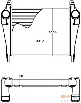 Intercooler, compresor 8ML 376 758-131 BEHR HELLA SERVICE - Turbocompressor Intercooler, compresor 8ML 376 758-131 BEHR HELLA SERVICE - Turbocompressor