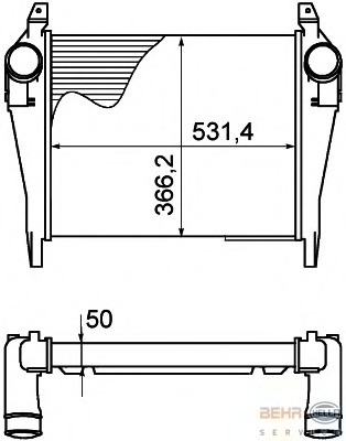 Intercooler, compresor 8ML 376 758-141 BEHR HELLA SERVICE - Turbocompressor Intercooler, compresor 8ML 376 758-141 BEHR HELLA SERVICE - Turbocompressor