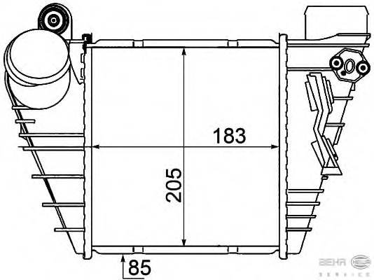 Intercooler, compresor 8ML 376 776-051 BEHR HELLA SERVICE - Turbocompressor Intercooler, compresor 8ML 376 776-051 BEHR HELLA SERVICE - Turbocompressor