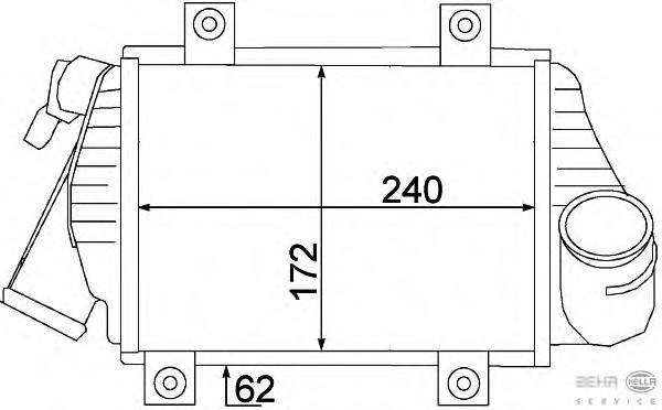 Intercooler, compresor 8ML 376 776-621 BEHR HELLA SERVICE - Turbocompressor Intercooler, compresor 8ML 376 776-621 BEHR HELLA SERVICE - Turbocompressor