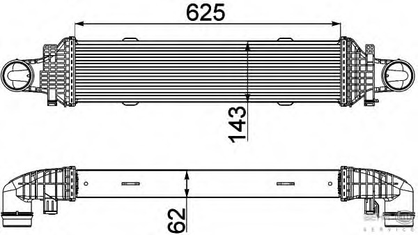 Intercooler, compresor 8ML 376 777-101 BEHR HELLA SERVICE - Turbocompressor Intercooler, compresor 8ML 376 777-101 BEHR HELLA SERVICE - Turbocompressor