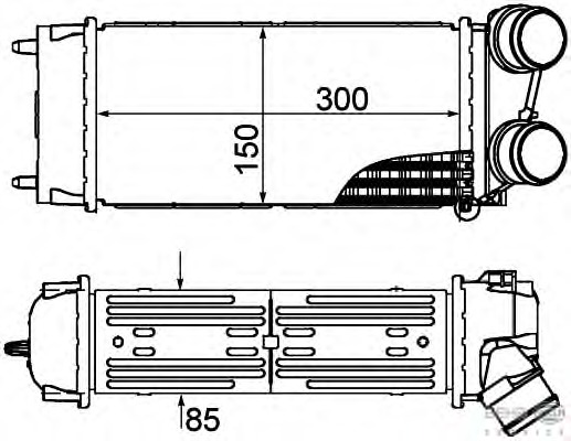 Intercooler, compresor 8ML 376 899-241 BEHR HELLA SERVICE - Admisie aer motor