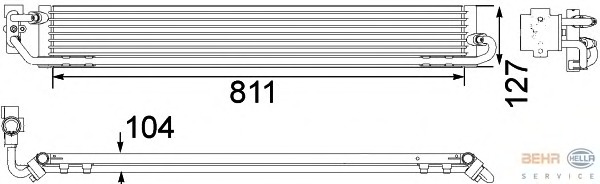 Radiator racire ulei, cutie de viteze automata 8MO 376 756-361 BEHR HELLA SERVICE - Cutie de viteze automata
