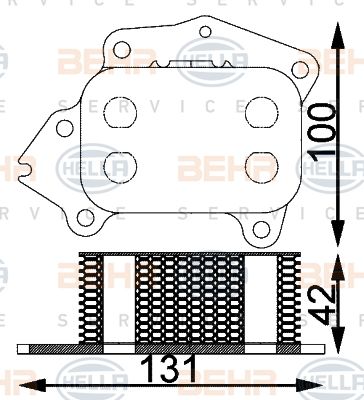 Radiator ulei, ulei motor 8MO 376 797-101 BEHR HELLA SERVICE - Radiator ulei Radiator ulei, ulei motor 8MO 376 797-101 BEHR HELLA SERVICE - Radiator ulei
