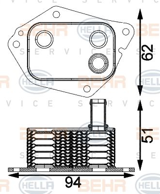 Radiator ulei, ulei motor 8MO 376 797-151 BEHR HELLA SERVICE - Ungere Radiator ulei, ulei motor 8MO 376 797-151 BEHR HELLA SERVICE - Ungere