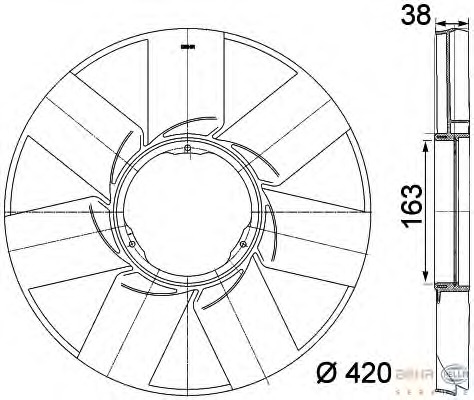 Paleta ventilator, racire motor 8MV 376 757-471 BEHR HELLA SERVICE - Ventilator radiator Paleta ventilator, racire motor 8MV 376 757-471 BEHR HELLA SERVICE - Ventilator radiator