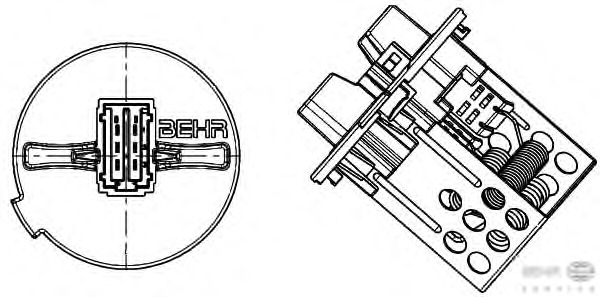 Rezistor, ventilator habitaclu 9ML 351 332-281 BEHR HELLA SERVICE - Motor ventilator/piese Rezistor, ventilator habitaclu 9ML 351 332-281 BEHR HELLA SERVICE - Motor ventilator/piese