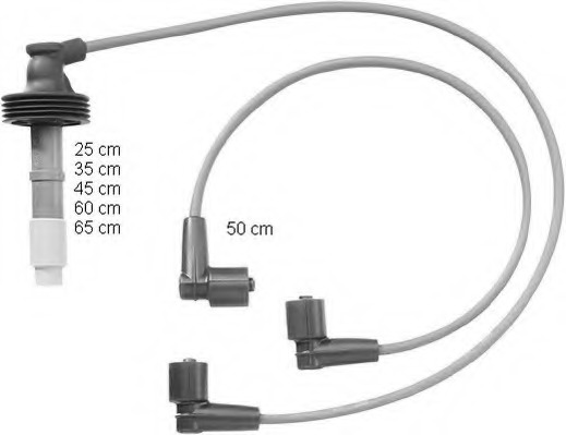 Set cablaj aprinder ZEF1231 BERU - Fisa bujie