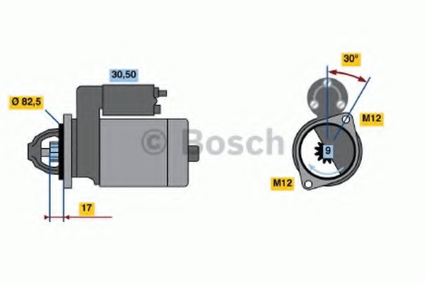 starter 0 001 107 073 BOSCH - Sistem pornire