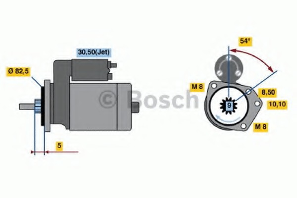 starter 0 001 107 103 BOSCH - Sistem pornire