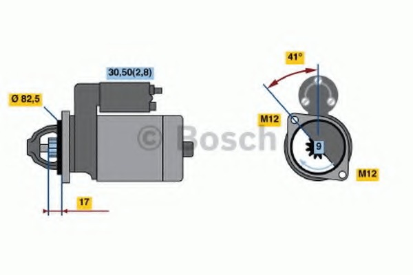 starter 0 001 107 427 BOSCH - Sistem pornire