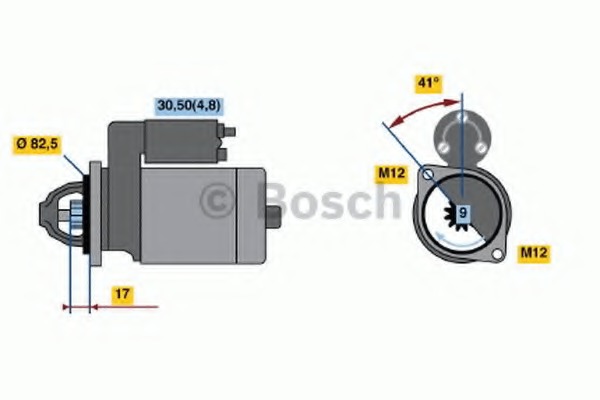 starter 0 001 107 446 BOSCH - Sistem pornire