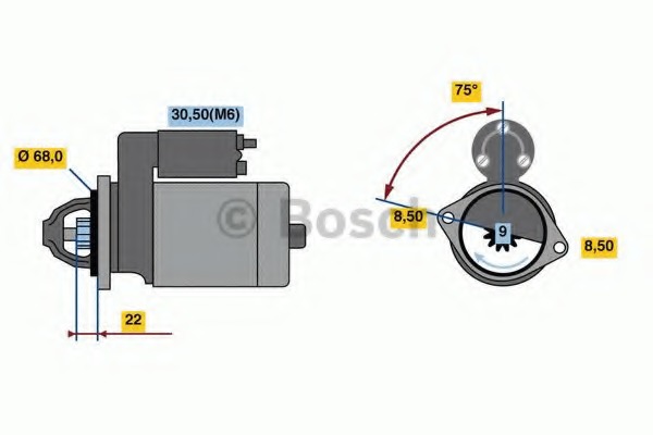 starter 0 001 107 492 BOSCH - Demaror / electromotor