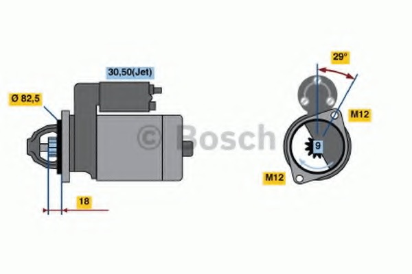 starter 0 001 109 064 BOSCH - Sistem pornire