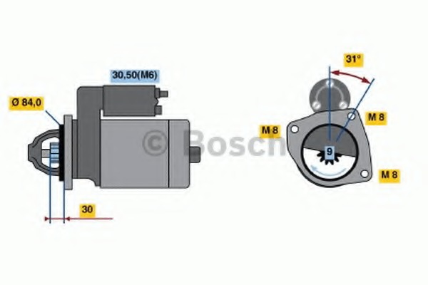 starter 0 001 109 306 BOSCH - Demaror / electromotor