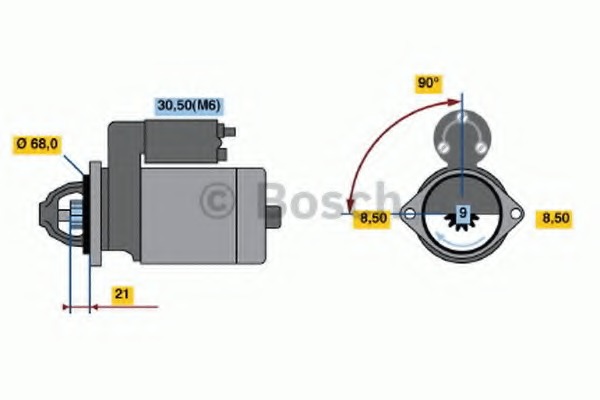 starter 0 001 112 015 BOSCH - Sistem pornire