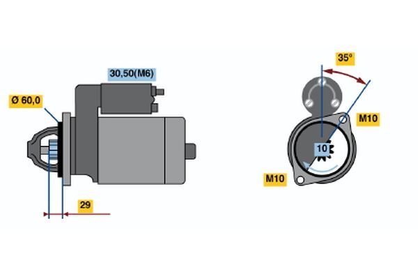 starter 0 001 115 072 BOSCH - Demaror / electromotor starter 0 001 115 072 BOSCH - Demaror / electromotor