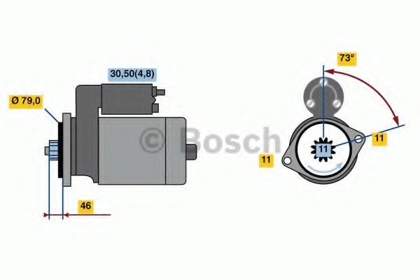 starter 0 001 123 044 BOSCH - Demaror / electromotor starter 0 001 123 044 BOSCH - Demaror / electromotor