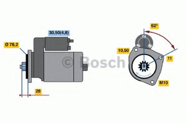 starter 0 001 125 609 BOSCH - Demaror / electromotor